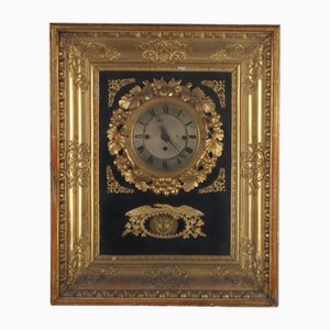 Vintage Wall Clock in Gilded Wood
