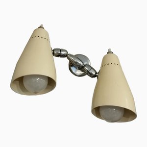 Lámpara de pared de dos luces atribuida a Arredoluce, Italia, años 50