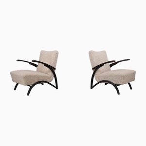 Lounge Chairs in Teddy Upholstery by Jindrich Halabala, Czech Republic, 1930s, Set of 2