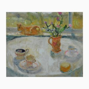 Alice Mumford, Afternoon Tea, Dipinto a olio, 2023