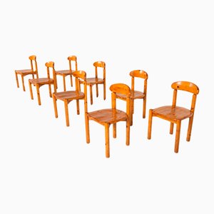 Mid-Century Pitchpin Chairs attributed to Rainer Daumiller, 1970s, Set of 8