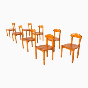 Rainer Daumiller zugeschriebene Mid-Century Pitchpin Chairs, 1970er, 8er Set