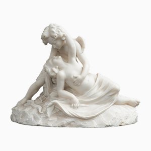 Antike französische Napoleon III Skulptur aus Alabaster