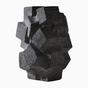 Escultura de piedra abstracta Metropolis 4 de Vittorio Di Muzio, Italia, años 80