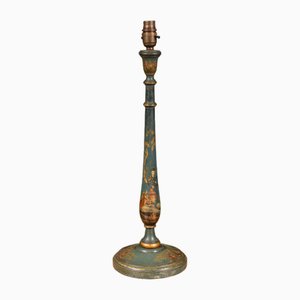 Blue Lacquer Chinoiserie Table Lamp, 1920s