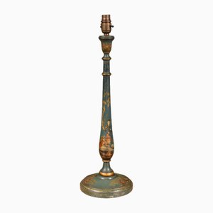 Lámpara de mesa Chinoiserie lacada en azul, años 20