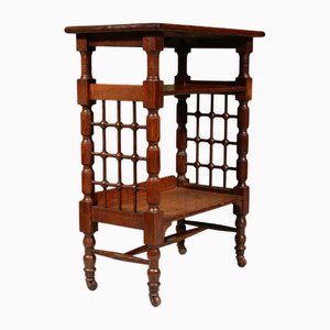 Arts and Crafts Oak Reading Table by Leonard Wyburd for Liberty & Co., 1870s