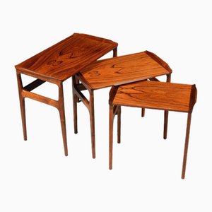 Mid-Century Rosewood Nesting Tables by Domus Danica for Heltborg Møbler, 1960s
