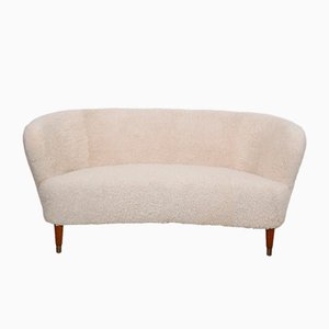 Danish 2-Seater Sofa in Sheepskin, 1960s