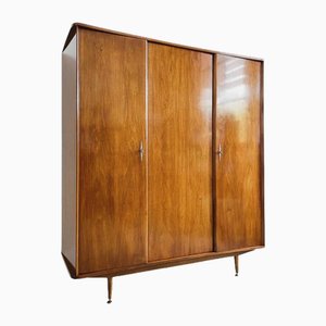 Vintage Danish Three-Door Wardrobe, 1950s