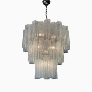 Large Murano Chandelier in Ice Blue Color, 2010s