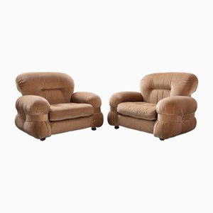 Chenille Armchairs by Adriano Piazzesi, 1970, Set of 2