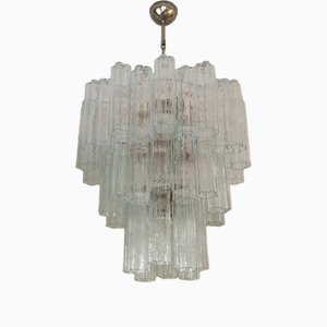 Large Murano Chandelier in Clear Glass, 2010s