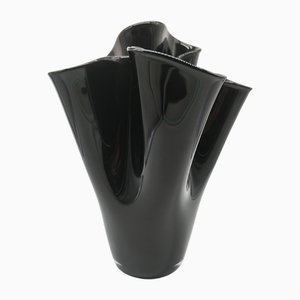 Vintage Big Jacketed Fazzoletto Vase in Murano Glass, 1970s
