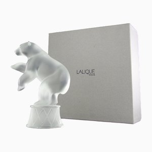 Large Crystal Circus Bear Sculpture from Lalique, 2000s