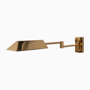 Brass Swing Arm Wall Lamp, Germany, 1978