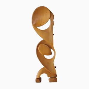 S. Do Lato, Large Abstract Sculpture, 1960s-1970s, Wood and Brass