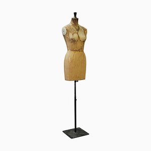 Mannequin de Couturière Vintage sur Support Ajustable en Métal de Kennett & Lindsell, 1930s