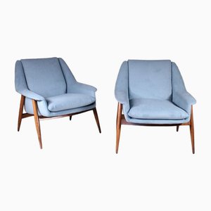 Blaue Sessel Mod. 854 von Walter Knoll für Cassina, 2er Set