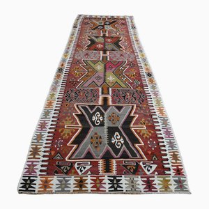 Turkis Oushak Kilim Wool Runner Rug, 1960s