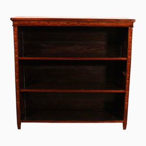 19th CenturyOpen Bookcase in Mahogany and Marquetry, England