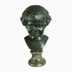 L. Alliot, Buste, 1920s, Bronze