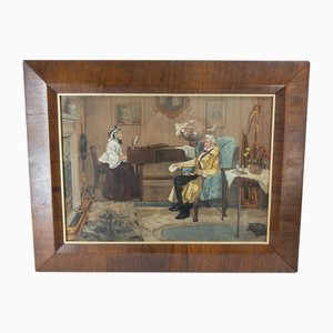 After Walter Dendy Sadler, Interior Scene, 19th Century, Hand Colored Etching