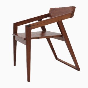 Brutalist Wooden Chair