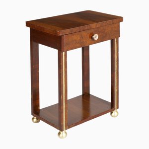 Table Nightstand in Walnut by Osvaldo Borsani for Atlier Di Varedo, 1930s