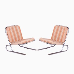 Bauhaus Armchairs in Chrome-Plated Steel, Germany, 1940s, Set of 2