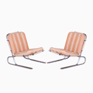 Set of Bauhaus Armchairs in Chrome-Plated Steel, Germany, 1940s