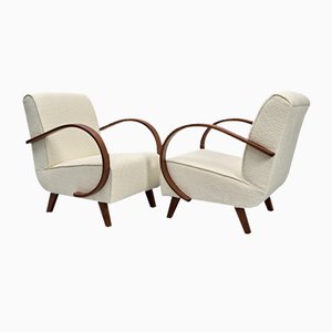 Type C Loop Armchairs attributed to Jindřich Halabala, 1930s, Set of 2