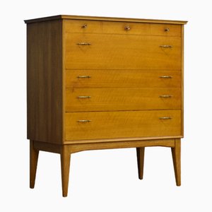 Mid-Century Chest of Drawers in Walnut by Alfred Cox, 1950s