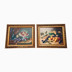 J. Chatelin, Still Lifes, Oil Paintings on Canvas, 20th Century, Framed, Set of 2