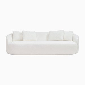 Divano Cottonflower 240 in tessuto bouclé bianco Torri Lana di Kabinet