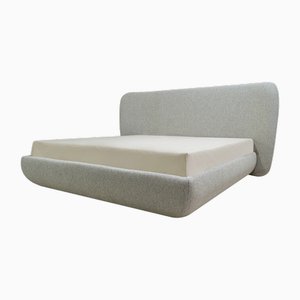 Letto Cottonflower in tessuto Torri Lana Quinoa Boucle di Kabinet