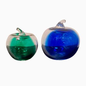 Murano Glass Apples by Carlo Moretti, Set of 2