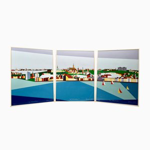 Franco Costa, Copenhagen Triptych, 1985, Serigraphs, Set of 3