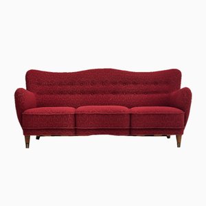 Danish 3 Seater Sofa in Cotton-Wool Fabric, 1960s