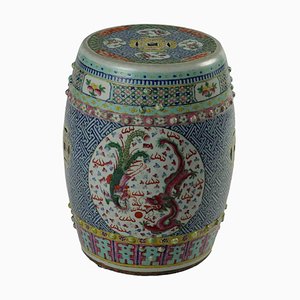 Porcelain Stool with Decorations