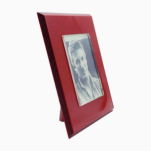 Red Acrylic Photo Frame, Italy, 1970s