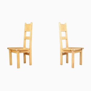 Vintage Swedish Pine Chairs by Roland Wilhelmsson for Karl Andersson & Söner, 1970, Set of 2