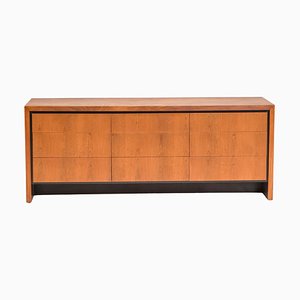 Large Wooden Black Sideboard by Milo Baughman, 2010s