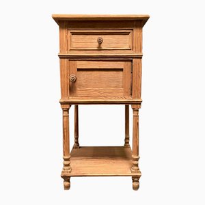 Wooden Pitch Pine Bedside Table