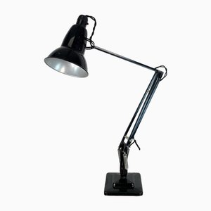 Desk Lamp in Black with Rimmed Shade by George Carwardine, 1930s