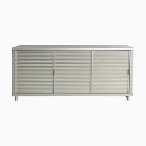 Italian Industrial Modern Aluminum and Glass Sideboard from Ycami, 1990s