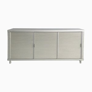 Modernes italienisches industrielles Sideboard aus Aluminium & Glas von Ycami, 1990er