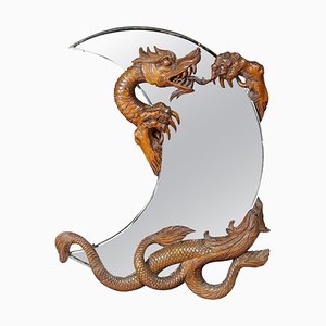 Victorian Mirror with Carved Dragon by Gabriel Viardot, 1880