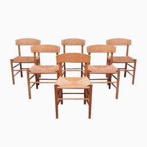 Chaises de Salle à Manger J39 par Børge Mogensen pour FDB Møbler, 1947, Set de 6