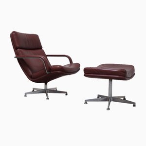 Set of F141 Lounge Chair with Ottoman by Geoffrey Harcourt for Artifort, 1972